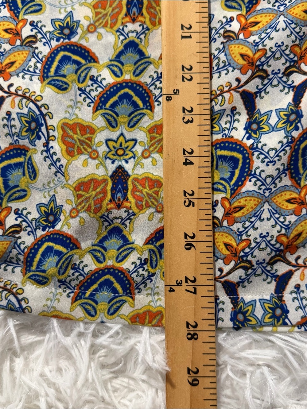 Rose + Olive Womens 2X Boho Top Multicolor Short Puff Sleeve Casual Office Artsy - Picture 7 of 9